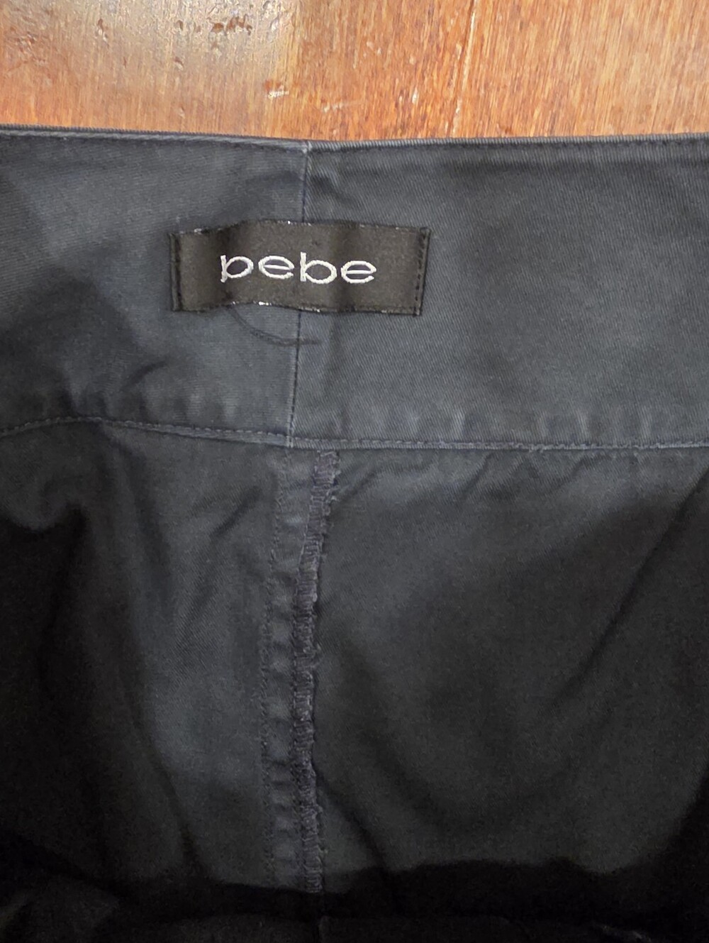 bebe Black Front-Zip Utility Pencil Skirt Small EUC - Picture 3 of 4